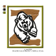 Программа вышивки Z с медведем